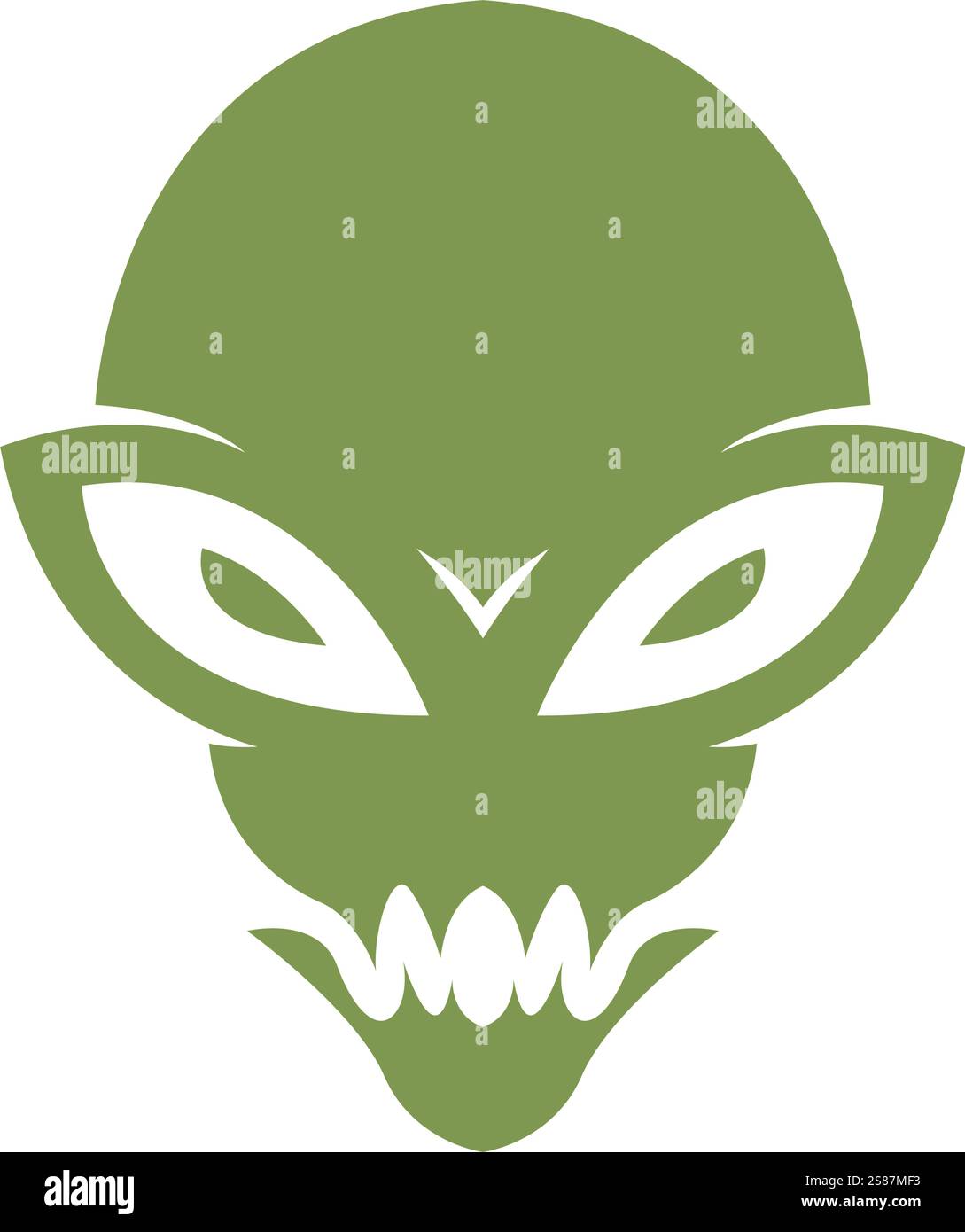 Alien logo icon design template Stock Vector
