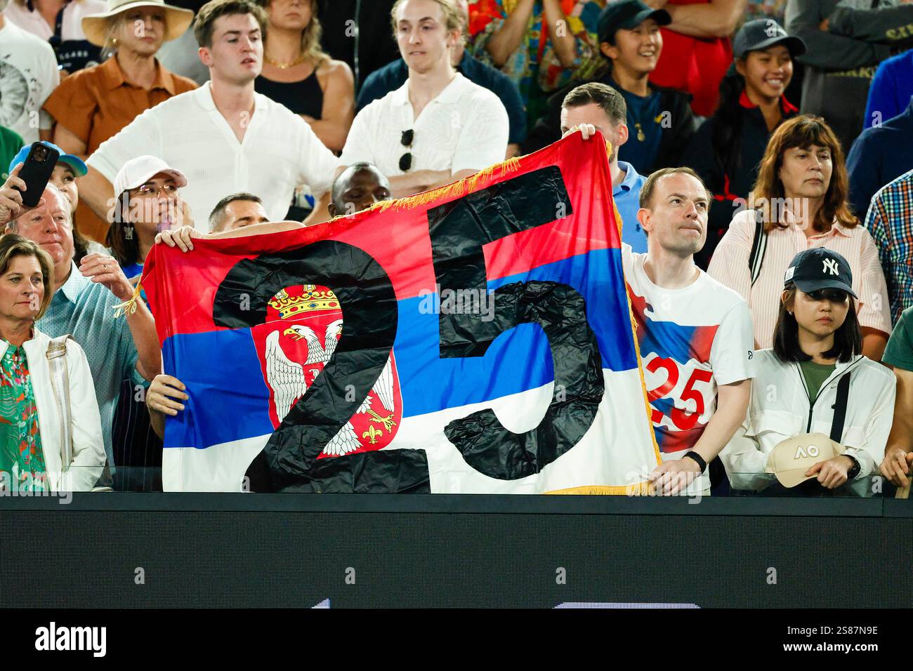 Melbourne, Australia, 22 Jan 2025. Novak Djokovic (SRB) during the 2025 Tennis Australian Open