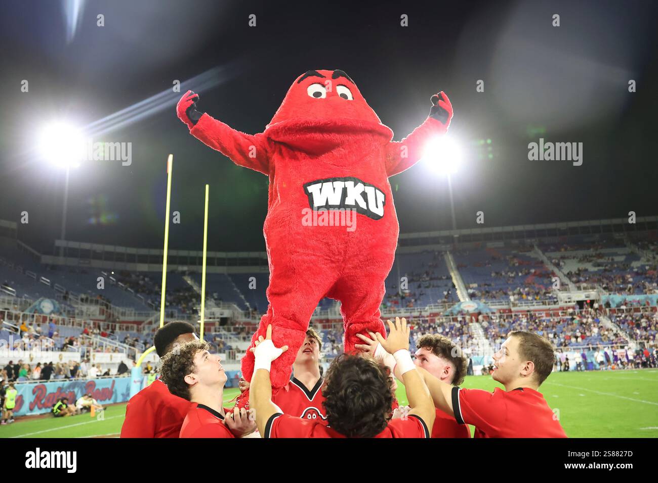 BOCA RATON, FL - DECEMBER 18: the Western Kentucky Hilltoppers mascot ...