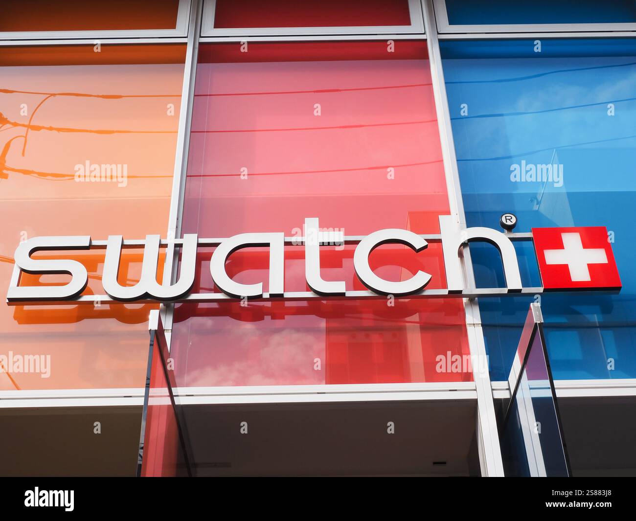 Swatch logo hi-res stock photography and images - Alamy