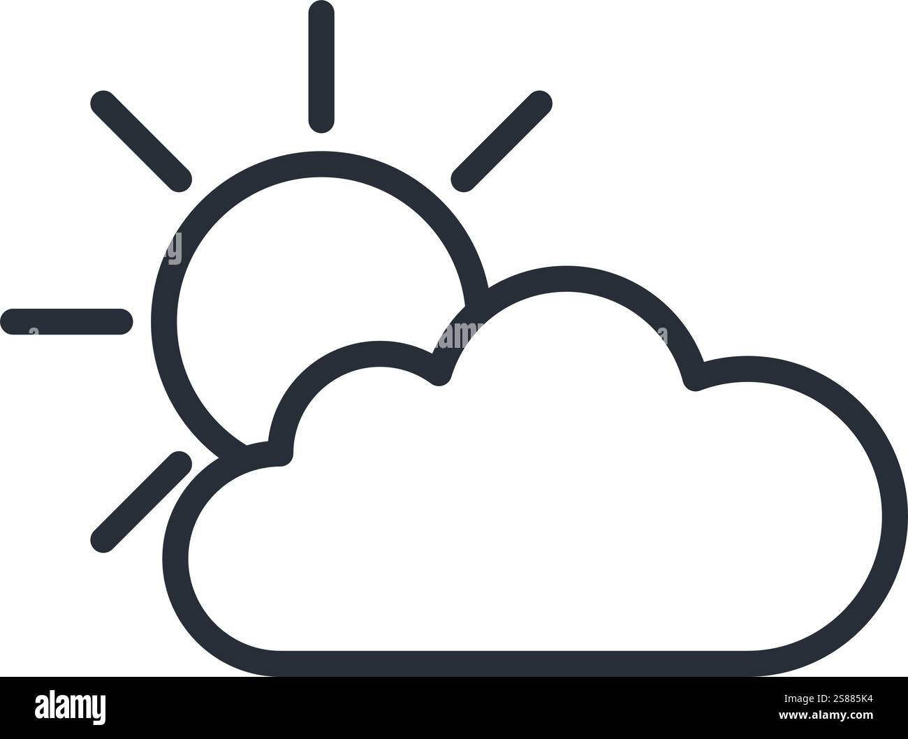 cloud sun weather icon Stock Vector Image & Art - Alamy