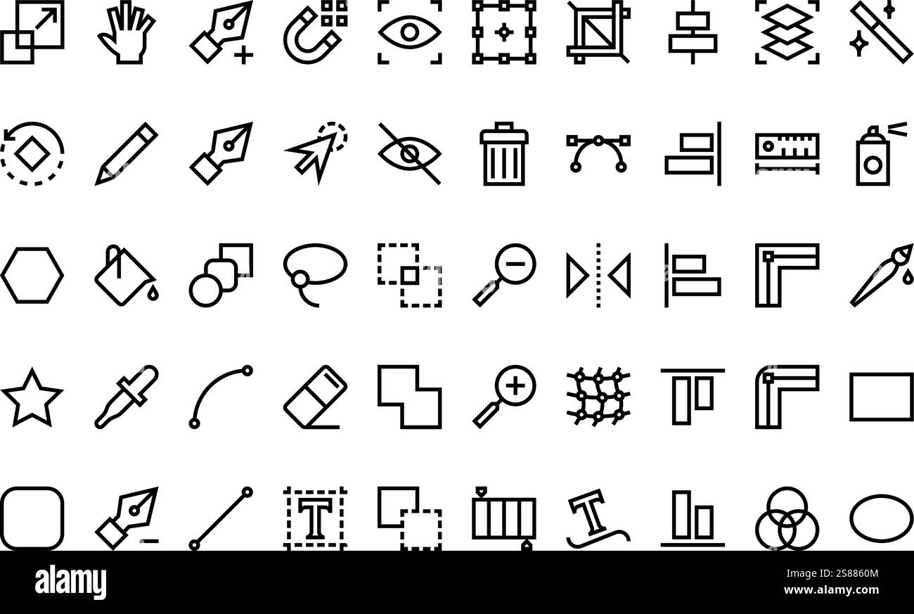 High-Quality Vector Icons Collection with Editable Stroke. Ideal for Professional and Creative Projects Stock Vector