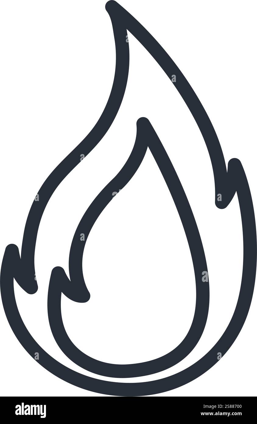 fire flame linear icon Stock Vector Image & Art - Alamy