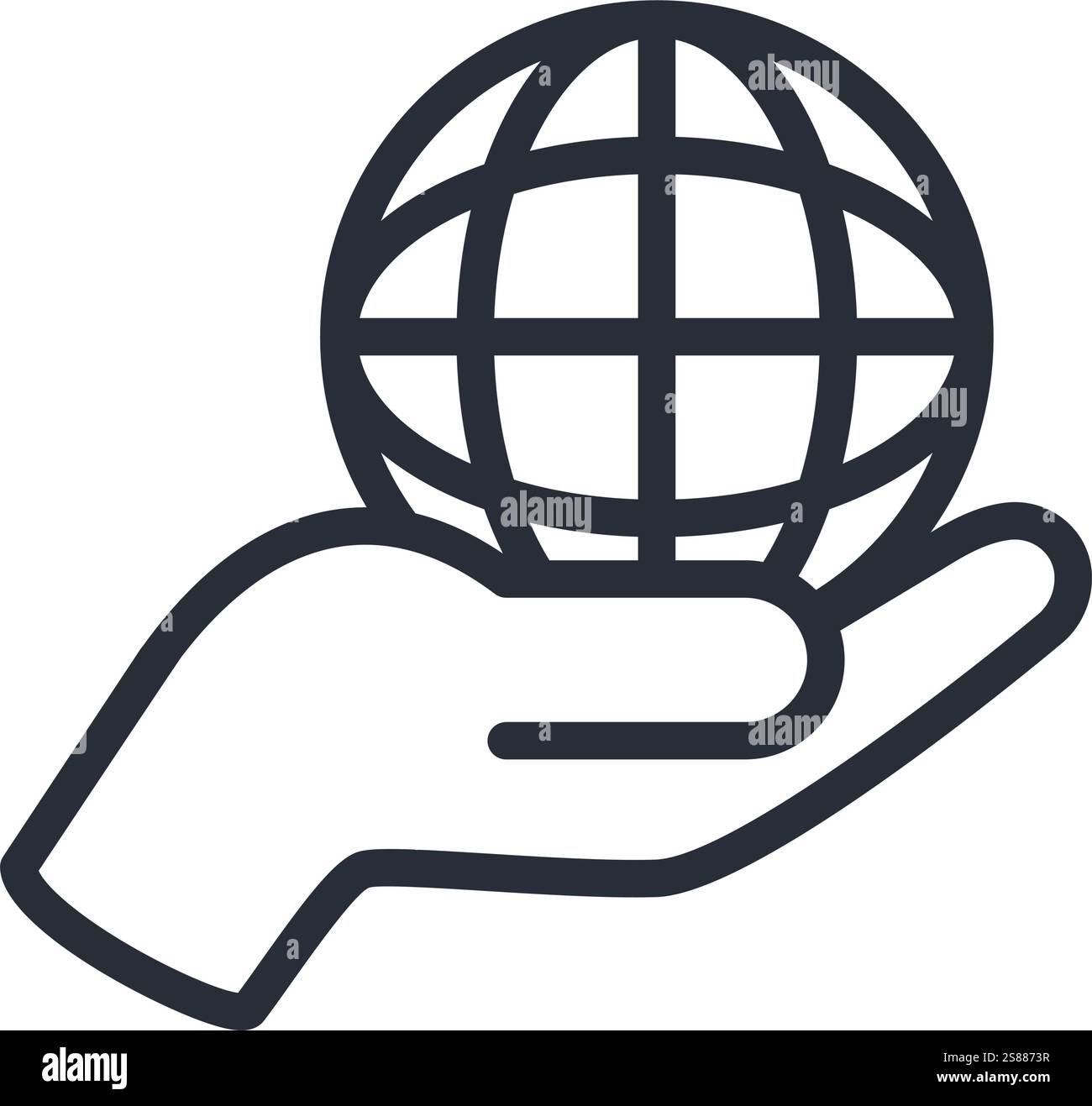 hand holding planet earth Stock Vector Image & Art - Alamy