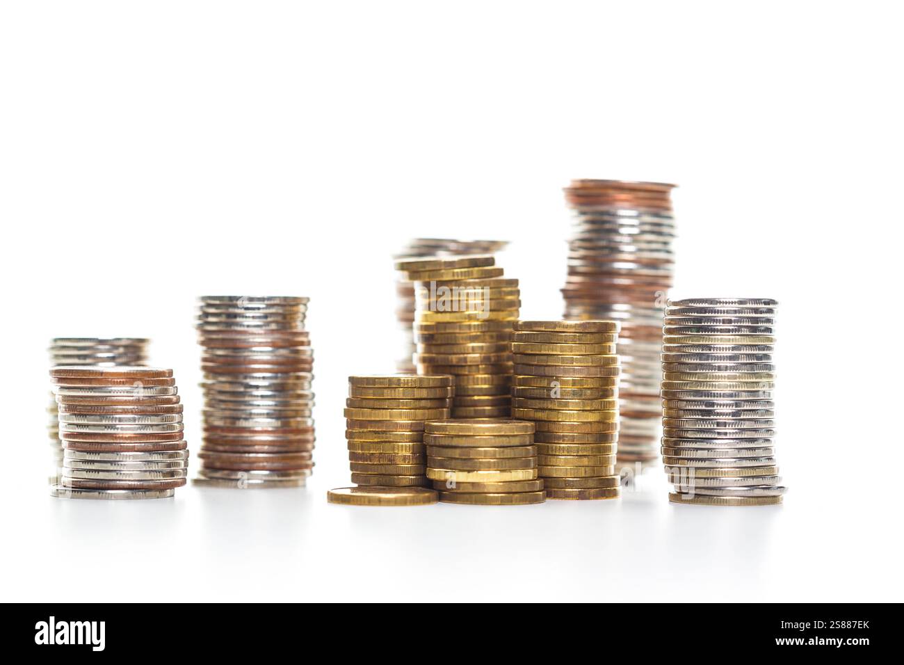 Coins isolated on white background Stock Photo - Alamy