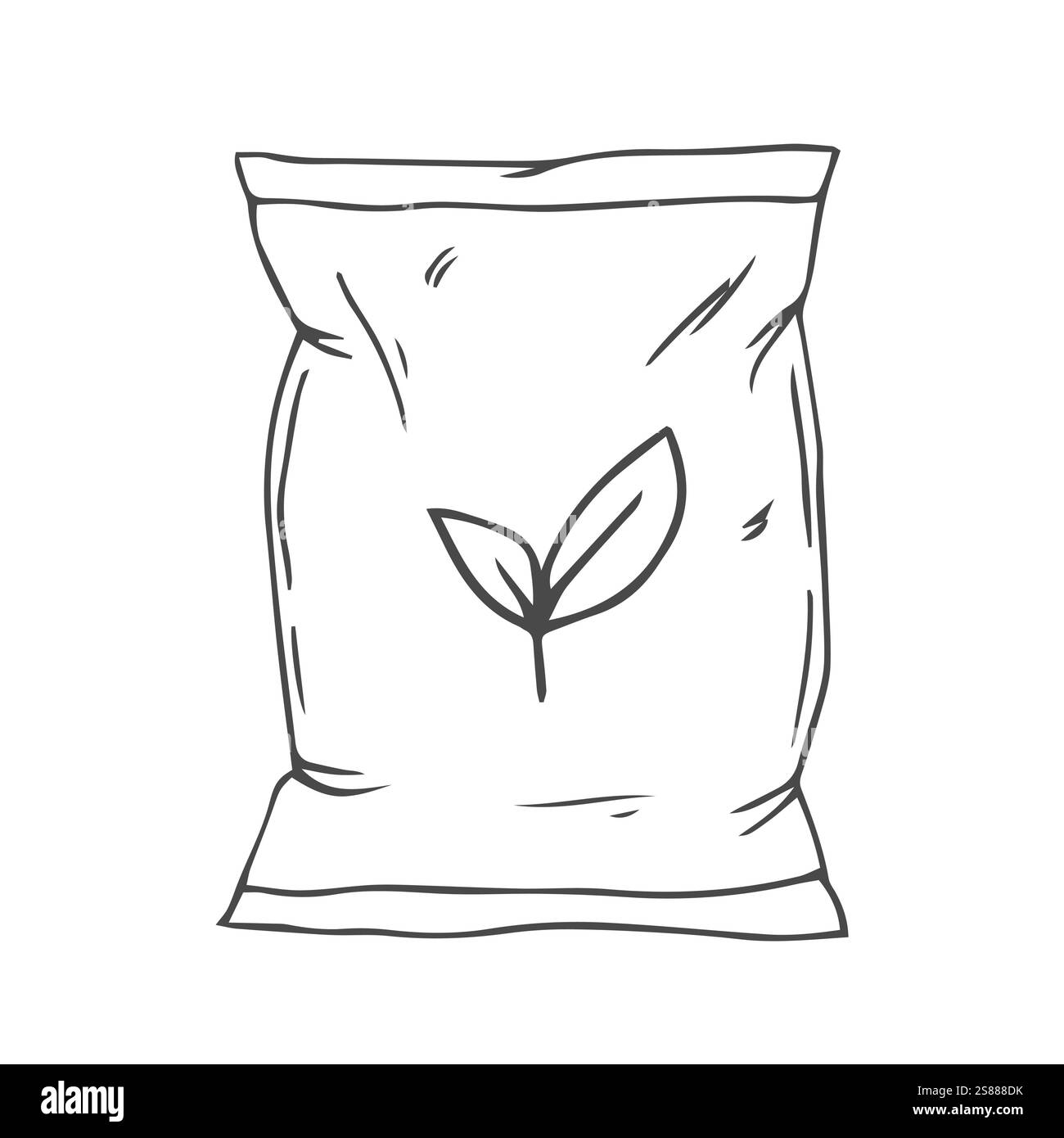seed fertilizer bag icon illustration Stock Vector