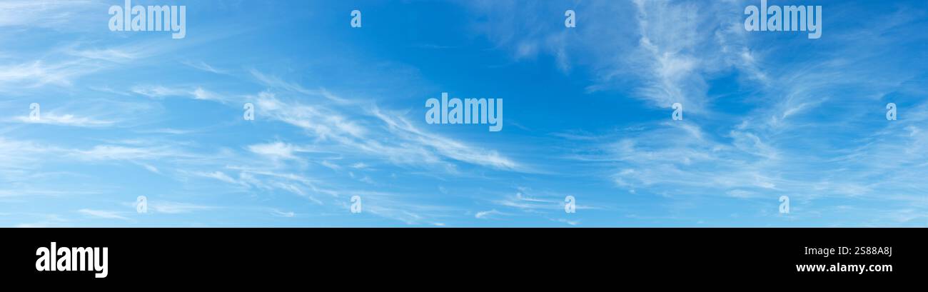 Large panorama of blue sky with white clouds for background use Stock ...