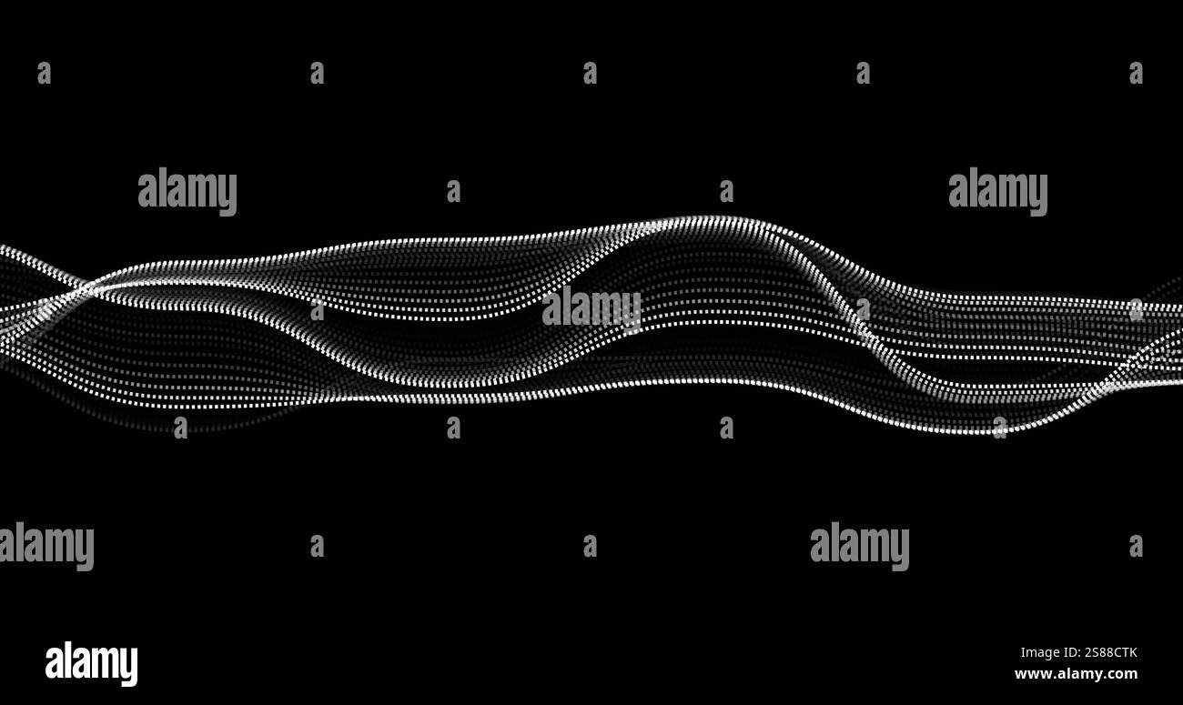 Image of moving white spots on black background Stock Photo - Alamy