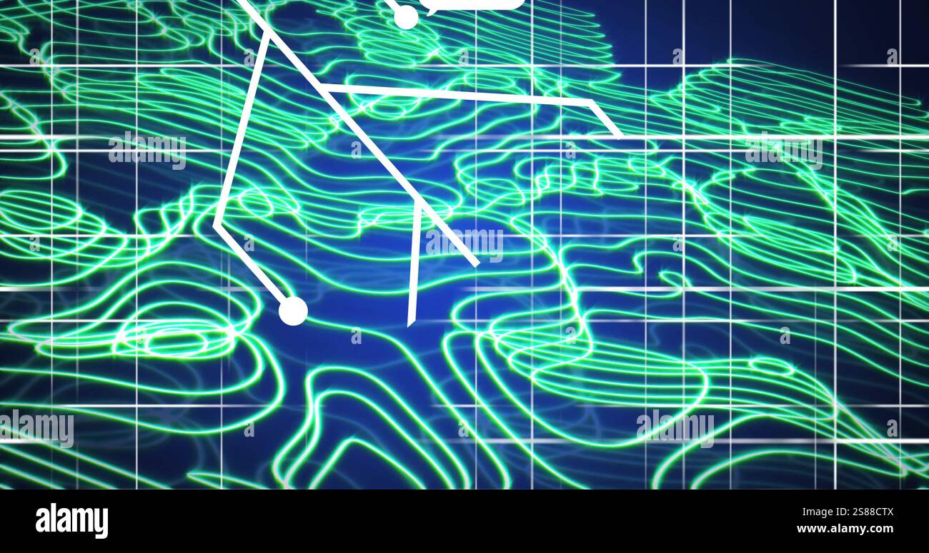 Image of ai data processing over circuit board with transfer trails Stock Photo