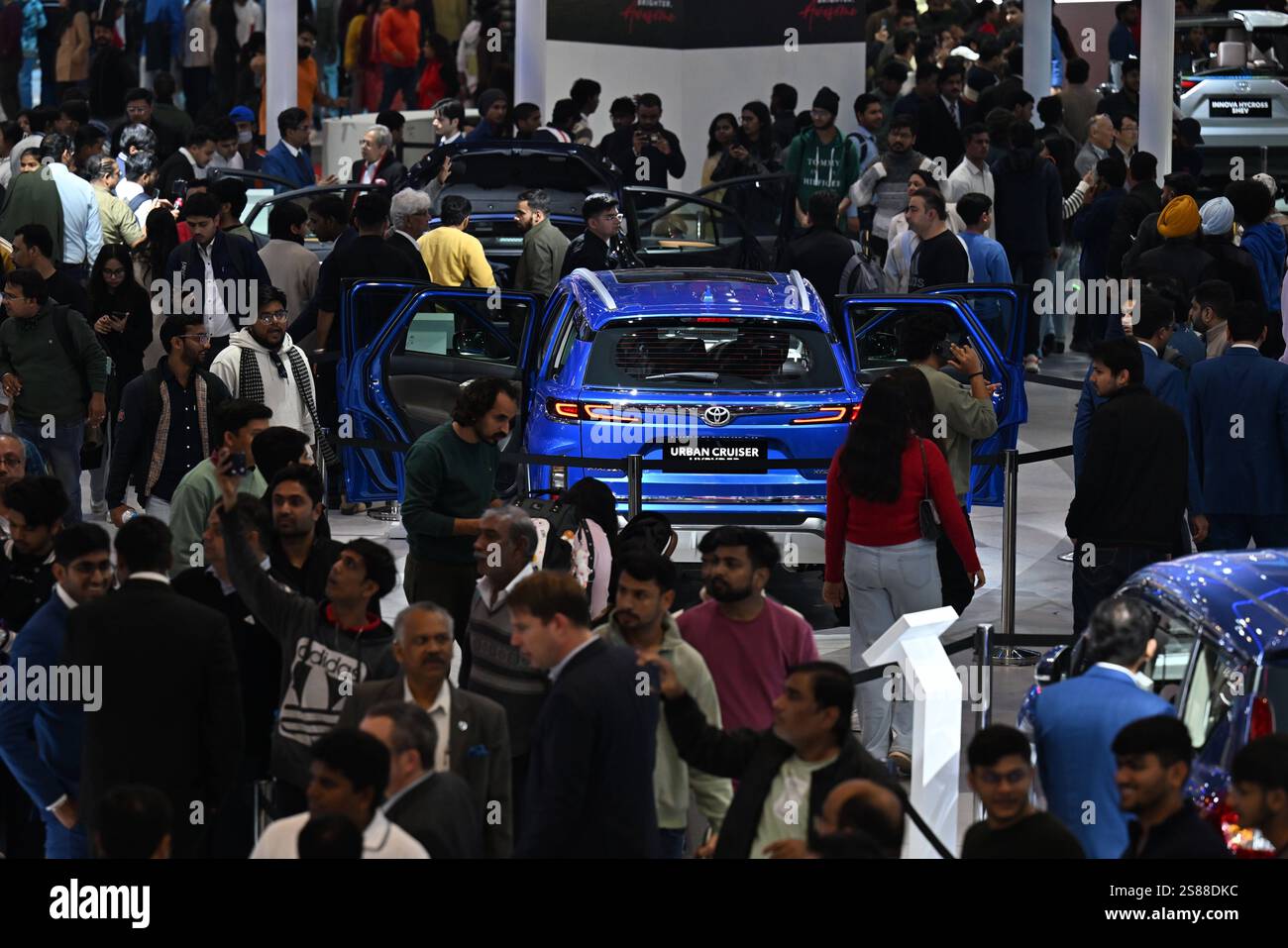 Bharat Mobility Global Expo 2025, in New Delhi, India Visitors view