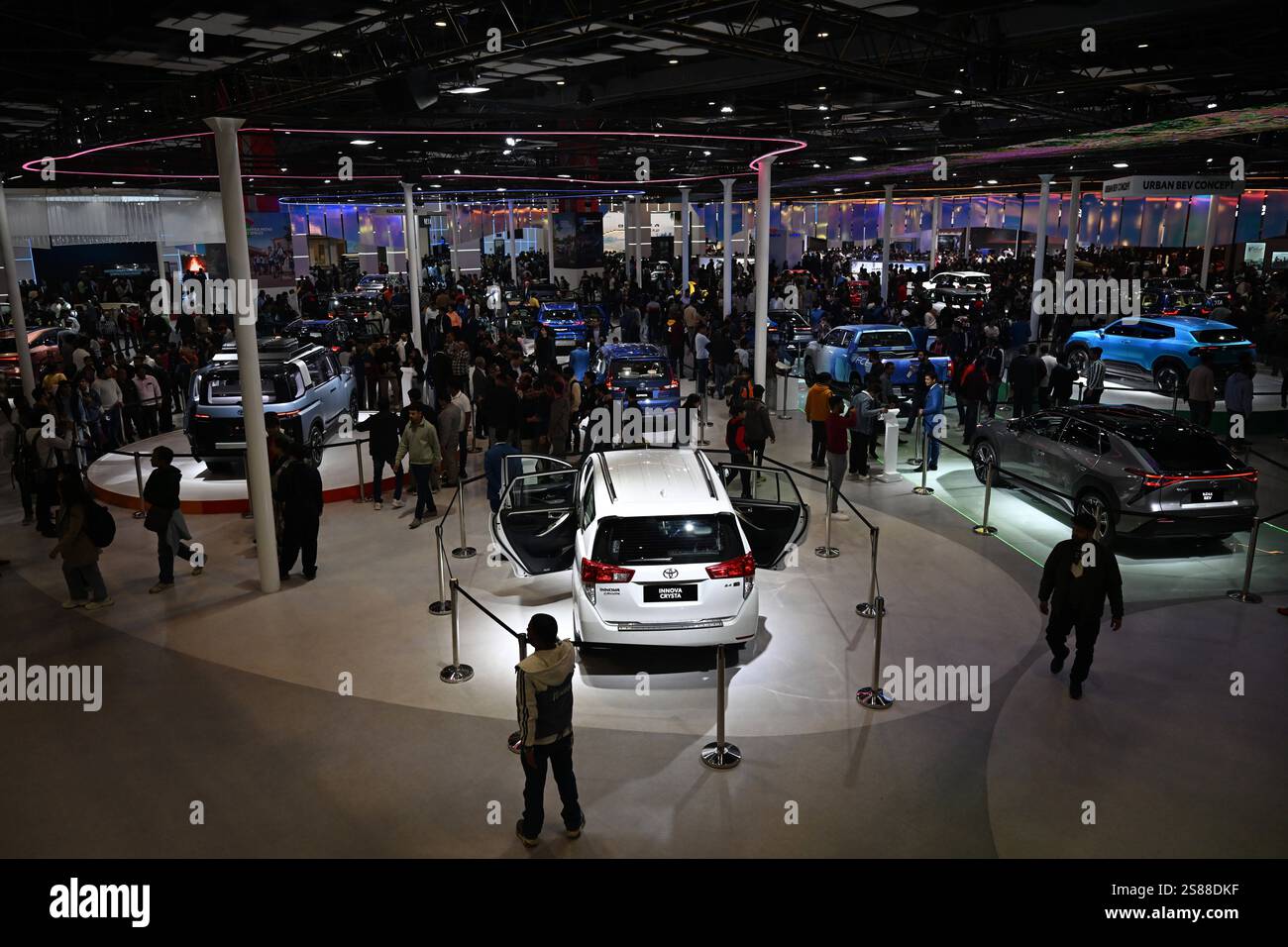 Bharat Mobility Global Expo 2025, in New Delhi, India Visitors view