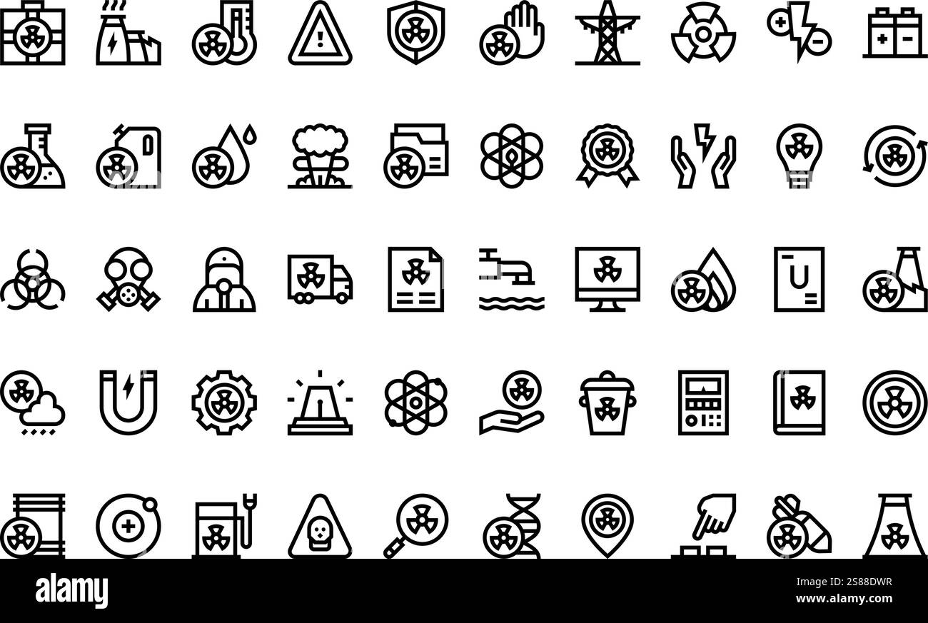 Nuclear energy icons High-Quality Vector Icons Collection with Editable ...
