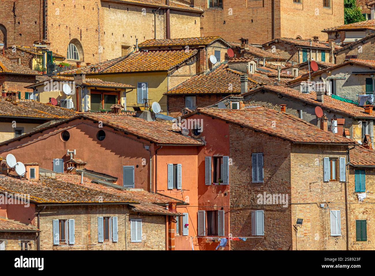 The beautiful, historic medieval city of Siena in the Tuscany region of Italy Stock Photo