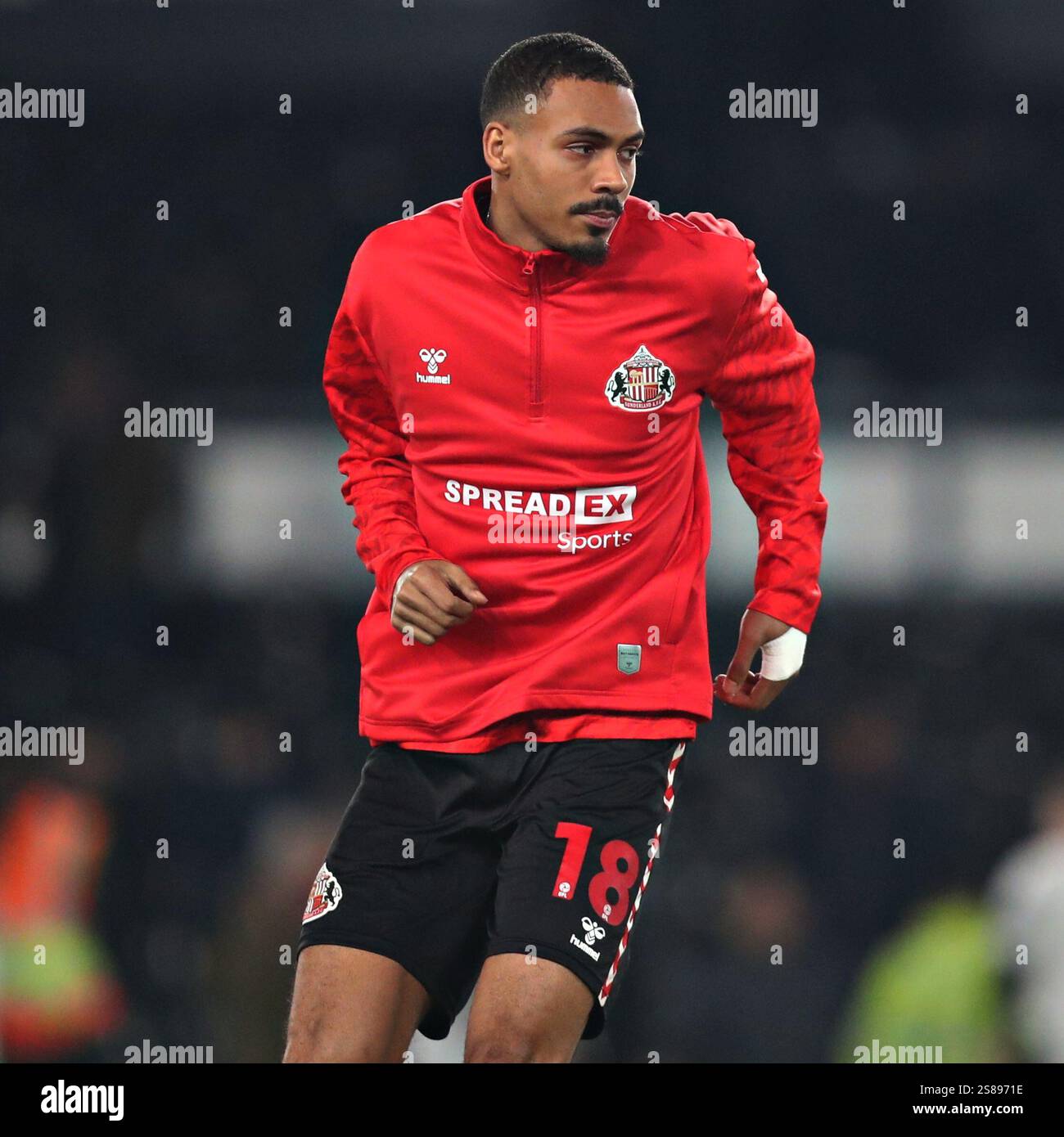 Wilson Isidor of Sunderland before the Sky Bet Championship match Derby