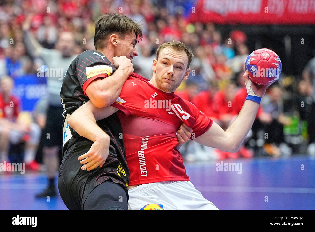 Denmark's Mathias Gidsel during the men's handball World Cup match in