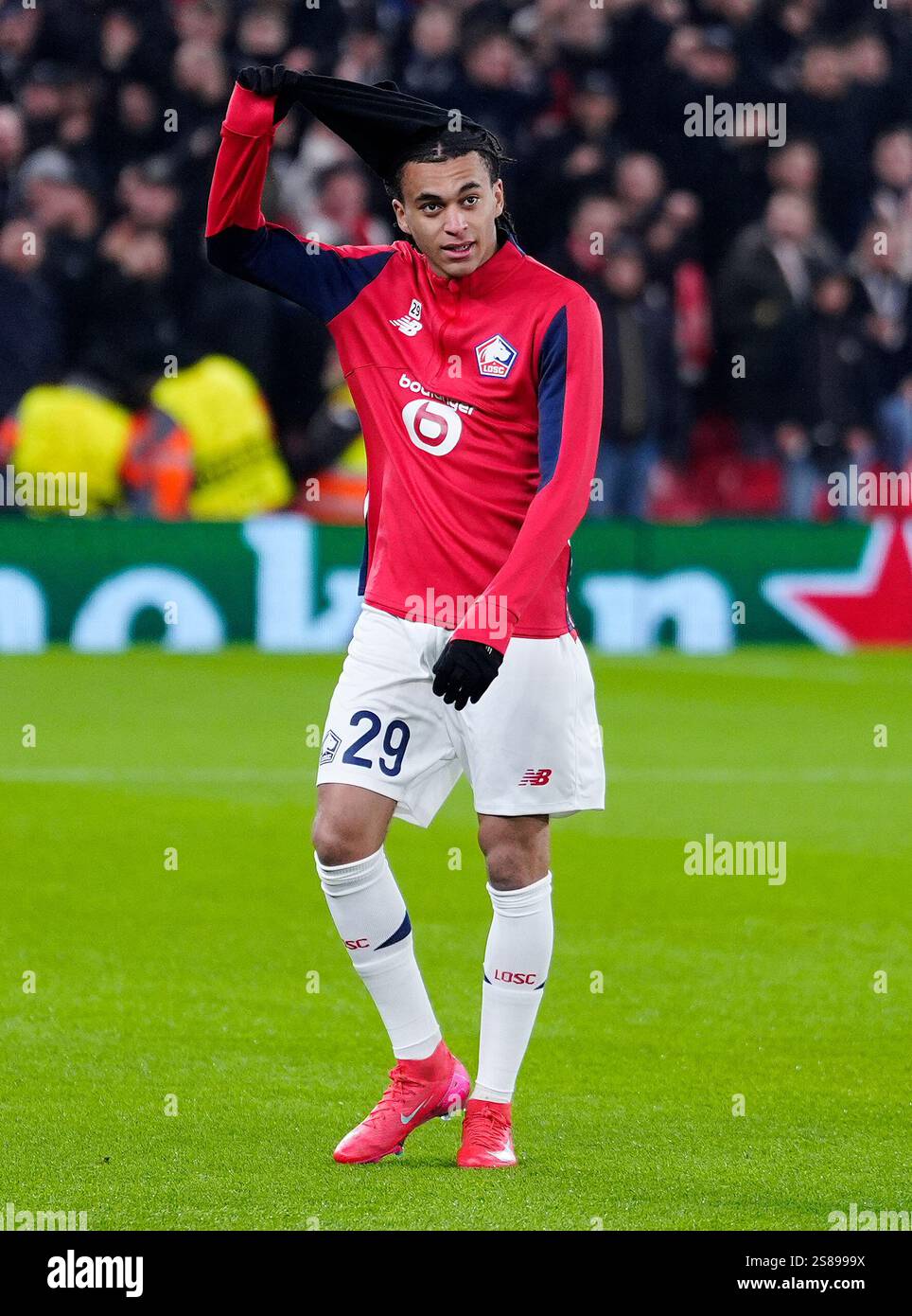 Lille's Ethan Mbappe ahead of the UEFA Champions League, league stage