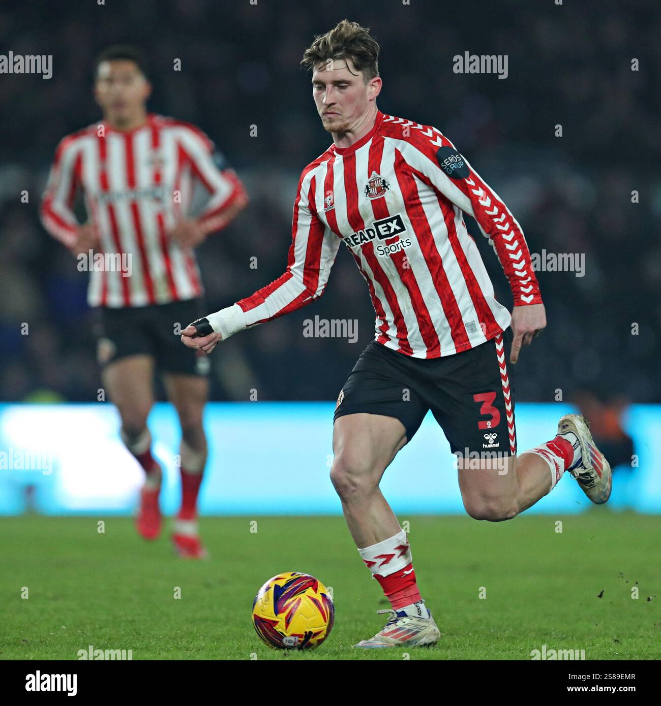 Dennis Cirkin of Sunderland during the Sky Bet Championship match Derby