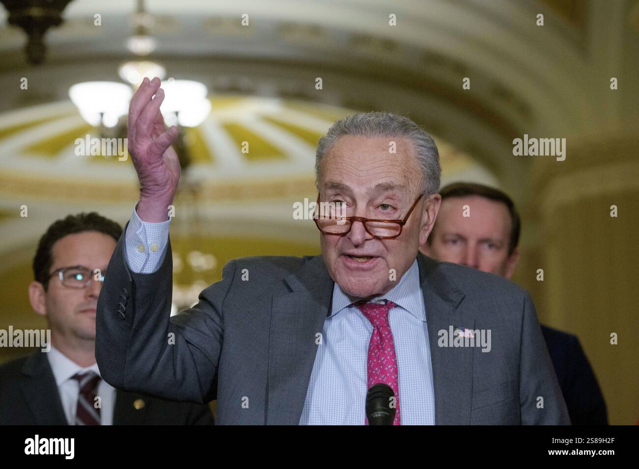 Senate Minority Leader Chuck Schumer, D-N.Y., speaks during the Senate ...