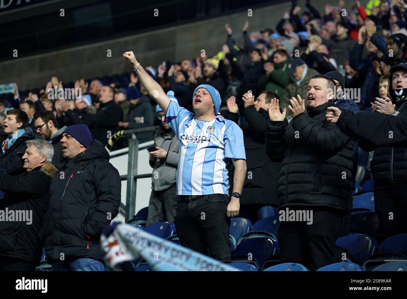 Coventry City fans during the Sky Bet Championship match at Ewood Park ...