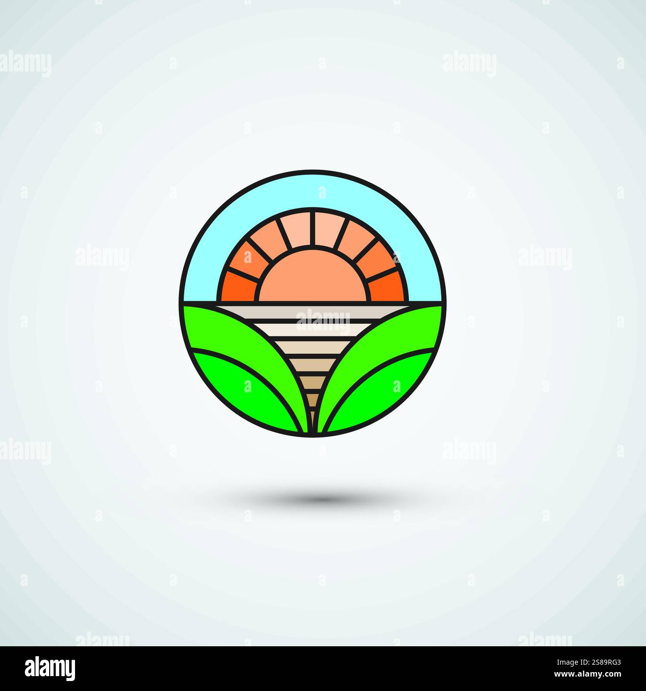 Farm house logo and agriculture logo design icon template Stock Vector ...