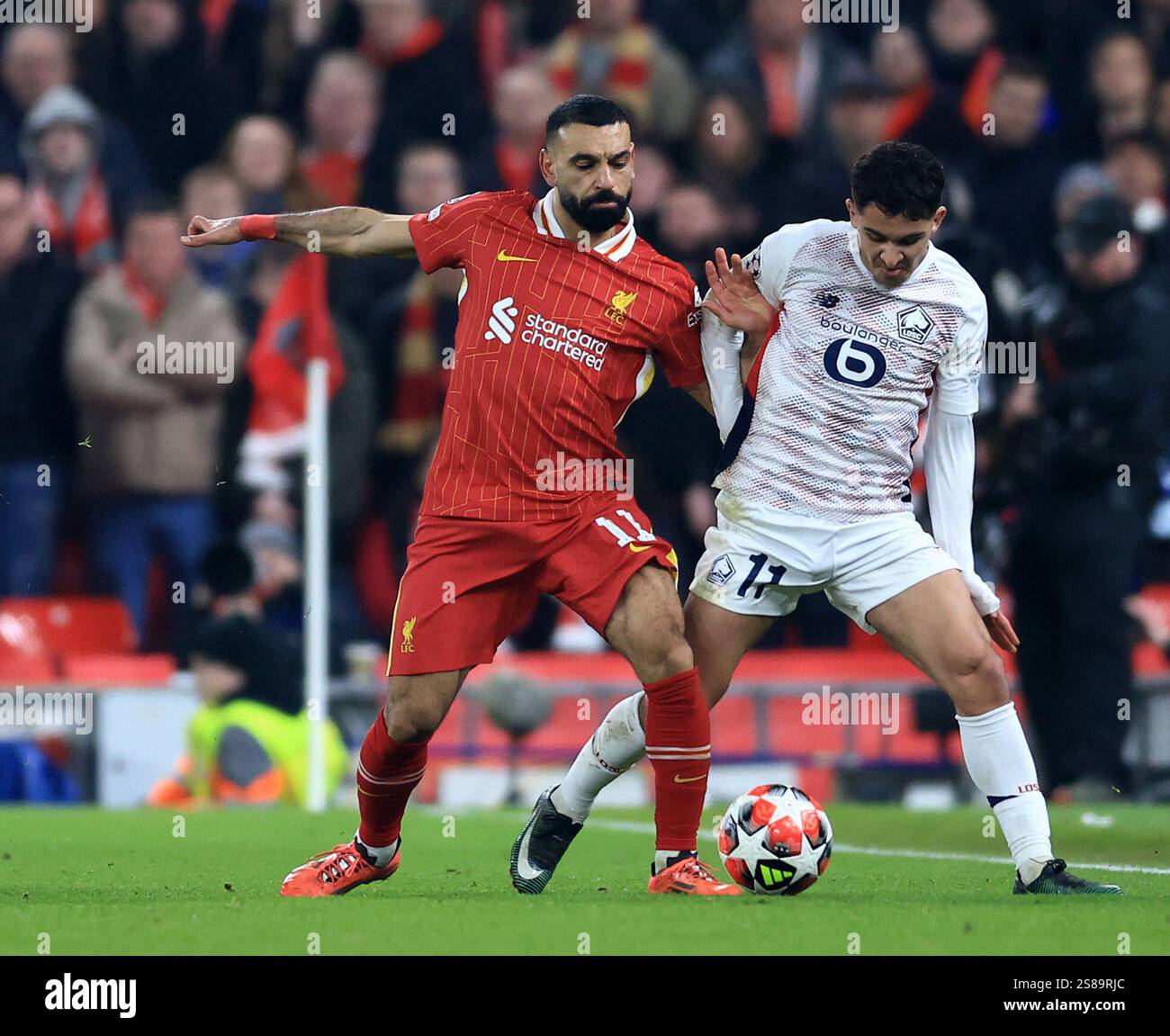 Liverpool, England, 21st January 2025. Liverpool’s Mohamed Salah with