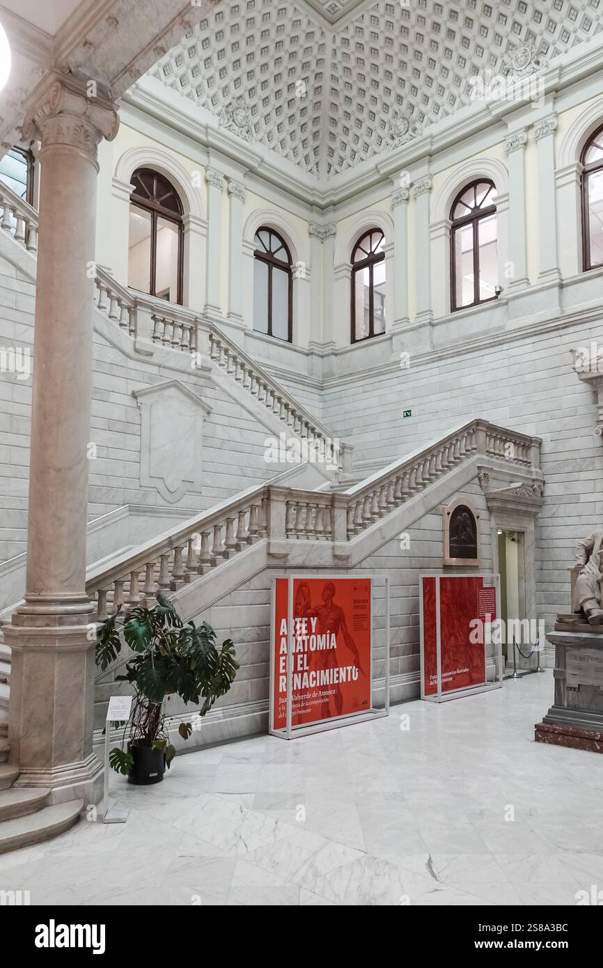 The interior of the National Library of Spain, known as Biblioteca
