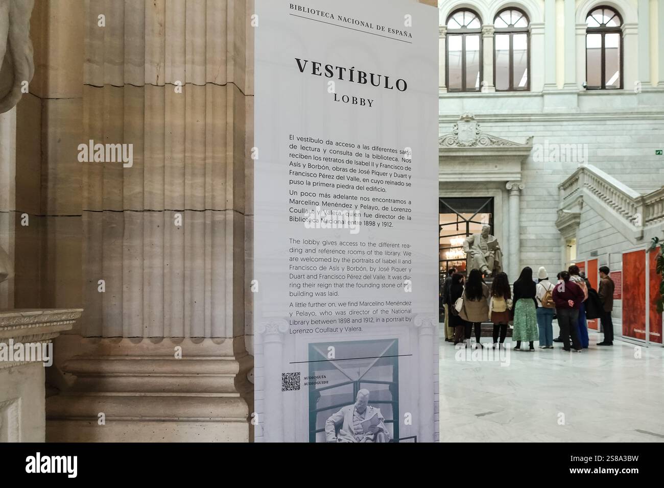 The interior of the National Library of Spain, known as Biblioteca