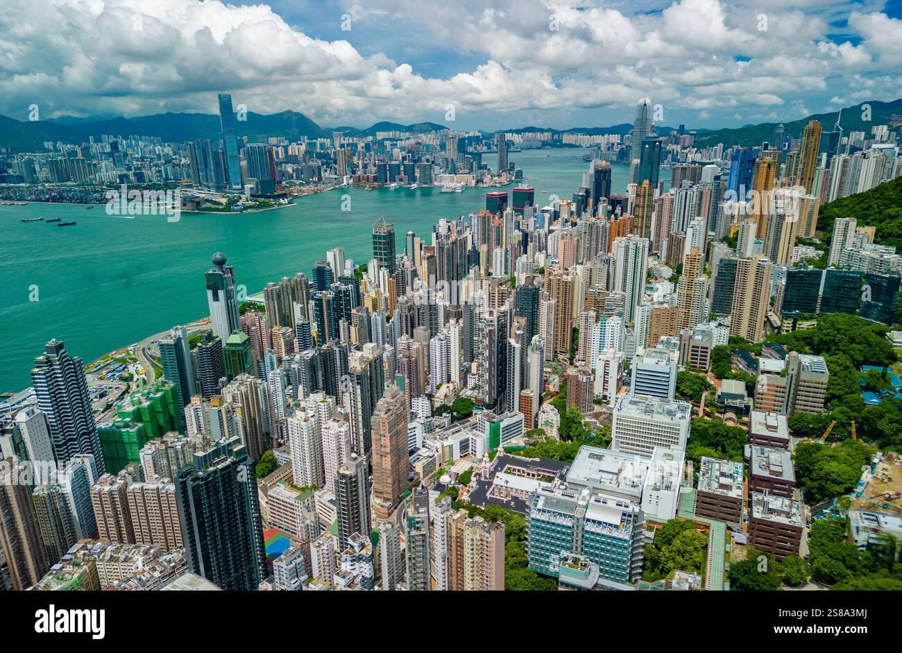 Aerial view of Hong Kong city in daytime Stock Photo - Alamy