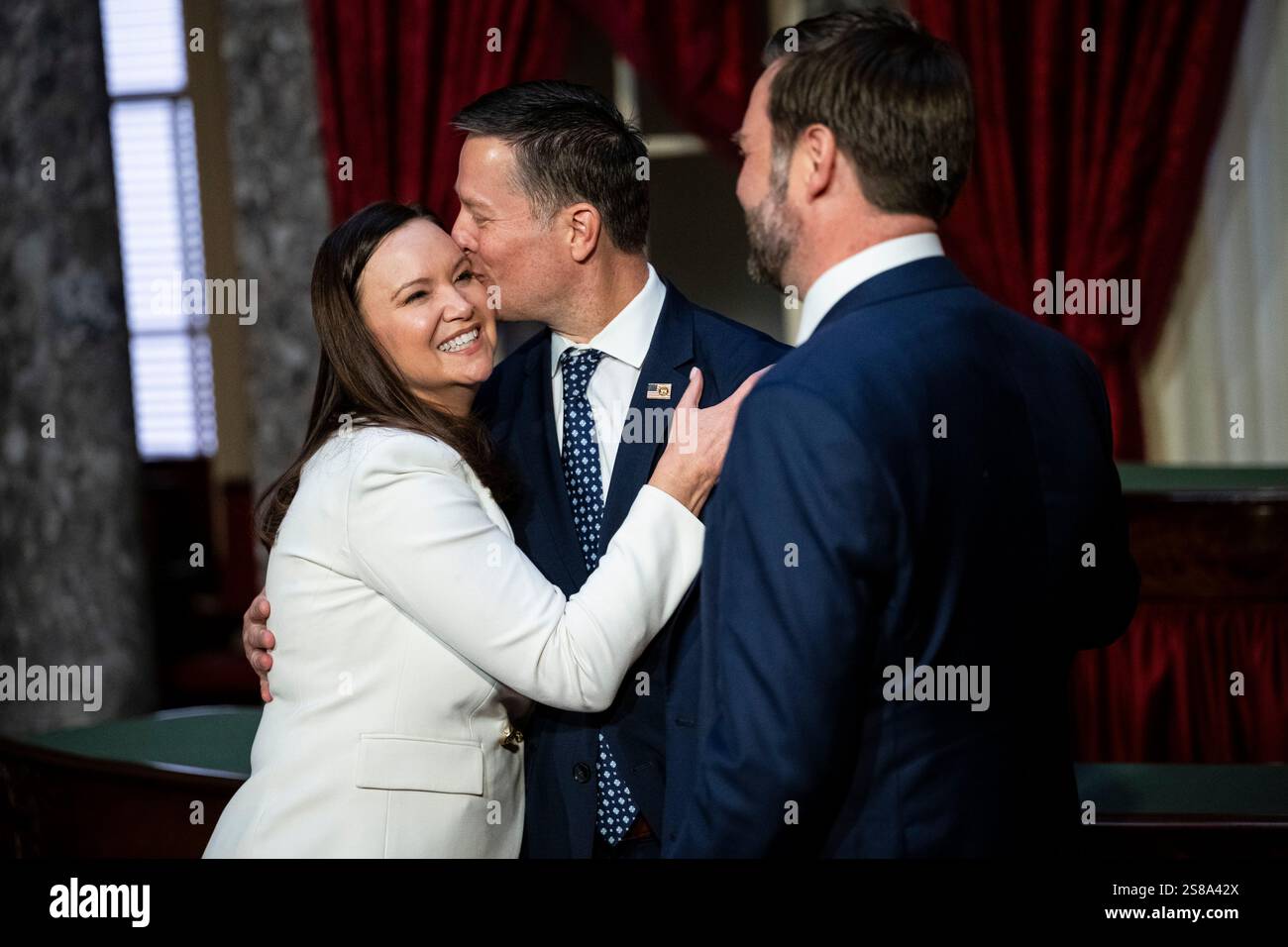 Senator Ashley Moody (R-FL) during a swearing-in reenactment ceremony