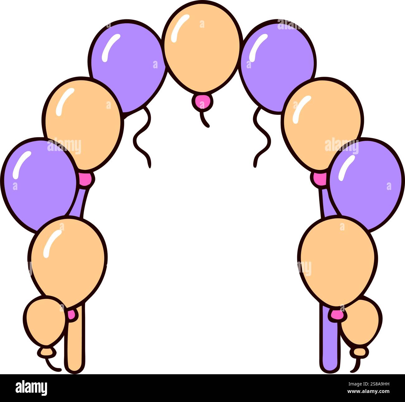 Balloon Arch Icon Stock Vector Image & Art Alamy