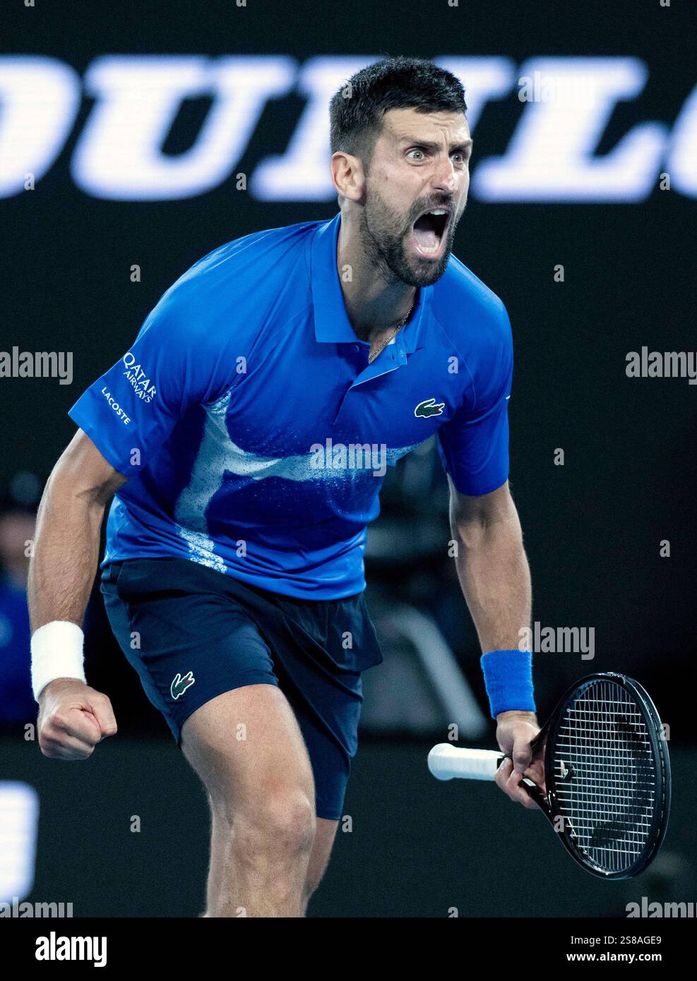 (250122) BEIJING, Jan. 22, 2025 (Xinhua) Novak Djokovic