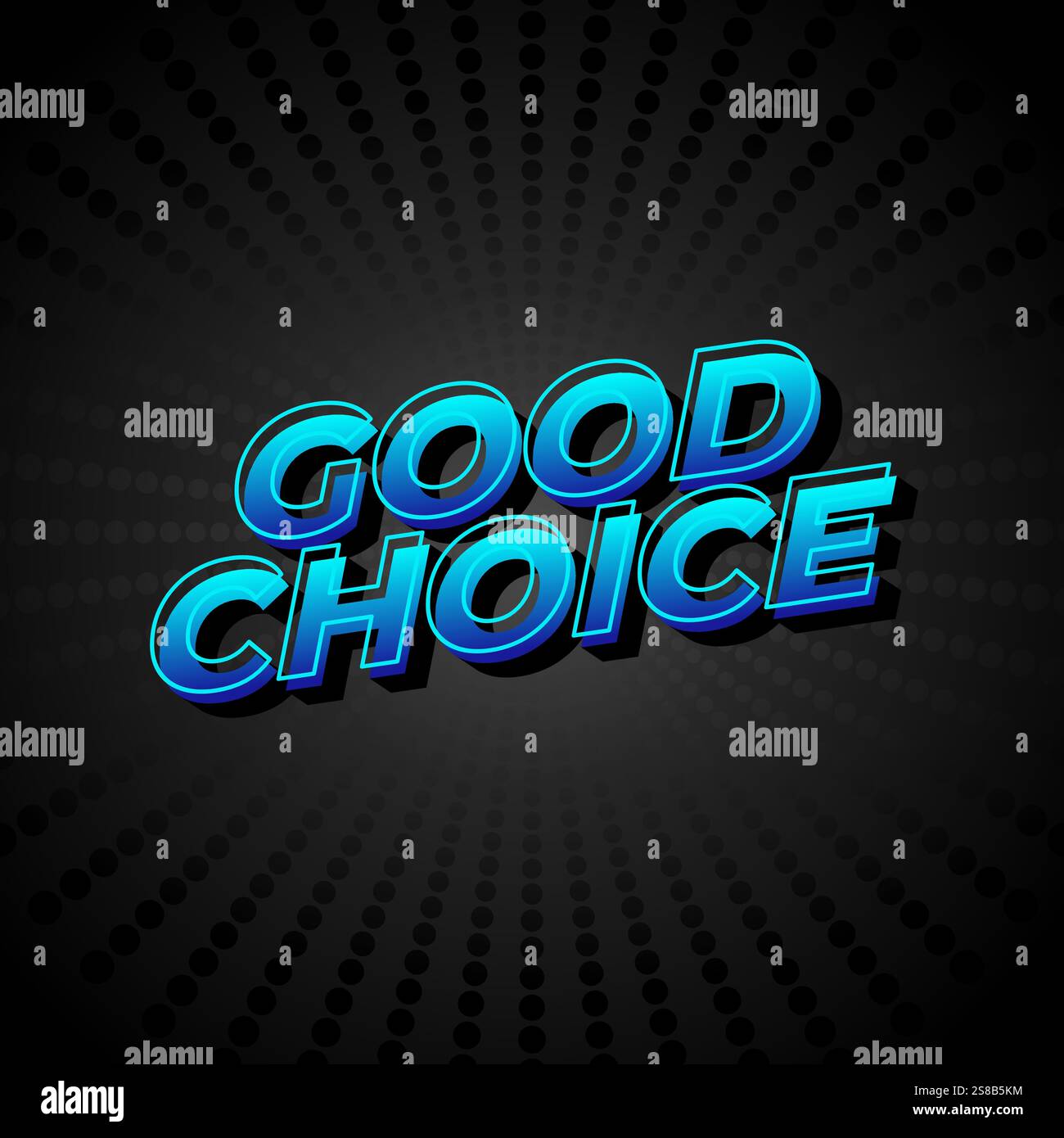 Good choice. text effect design for social media ads purpose Stock ...