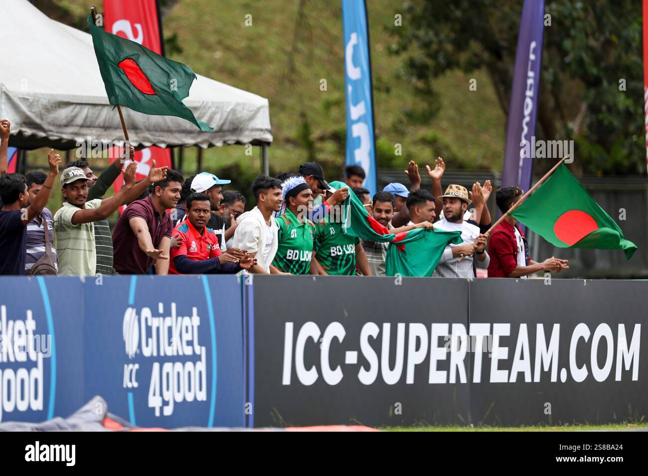 BANGI, JANUARY 22 Bangladesh fans during the Group D match of the