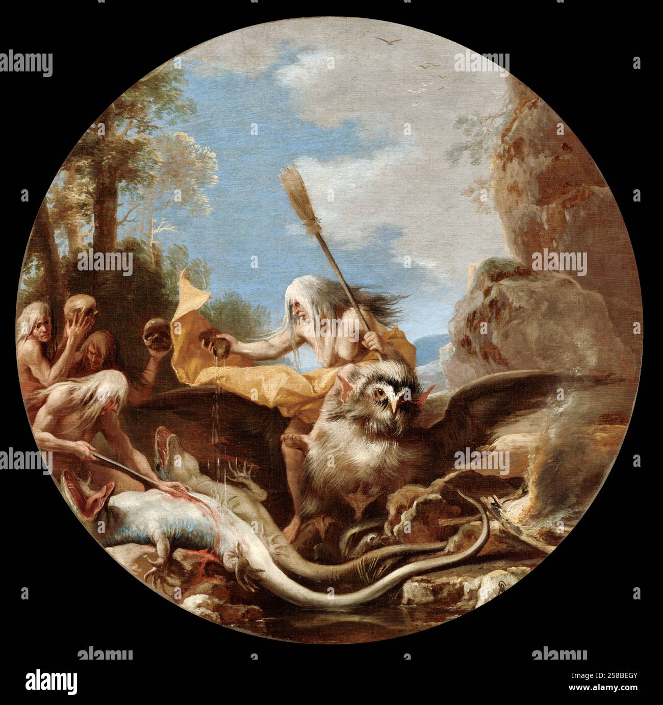 Salvator Rosa - Scenes of Witchcraft, Day (c. 1645-1649) Stock Photo