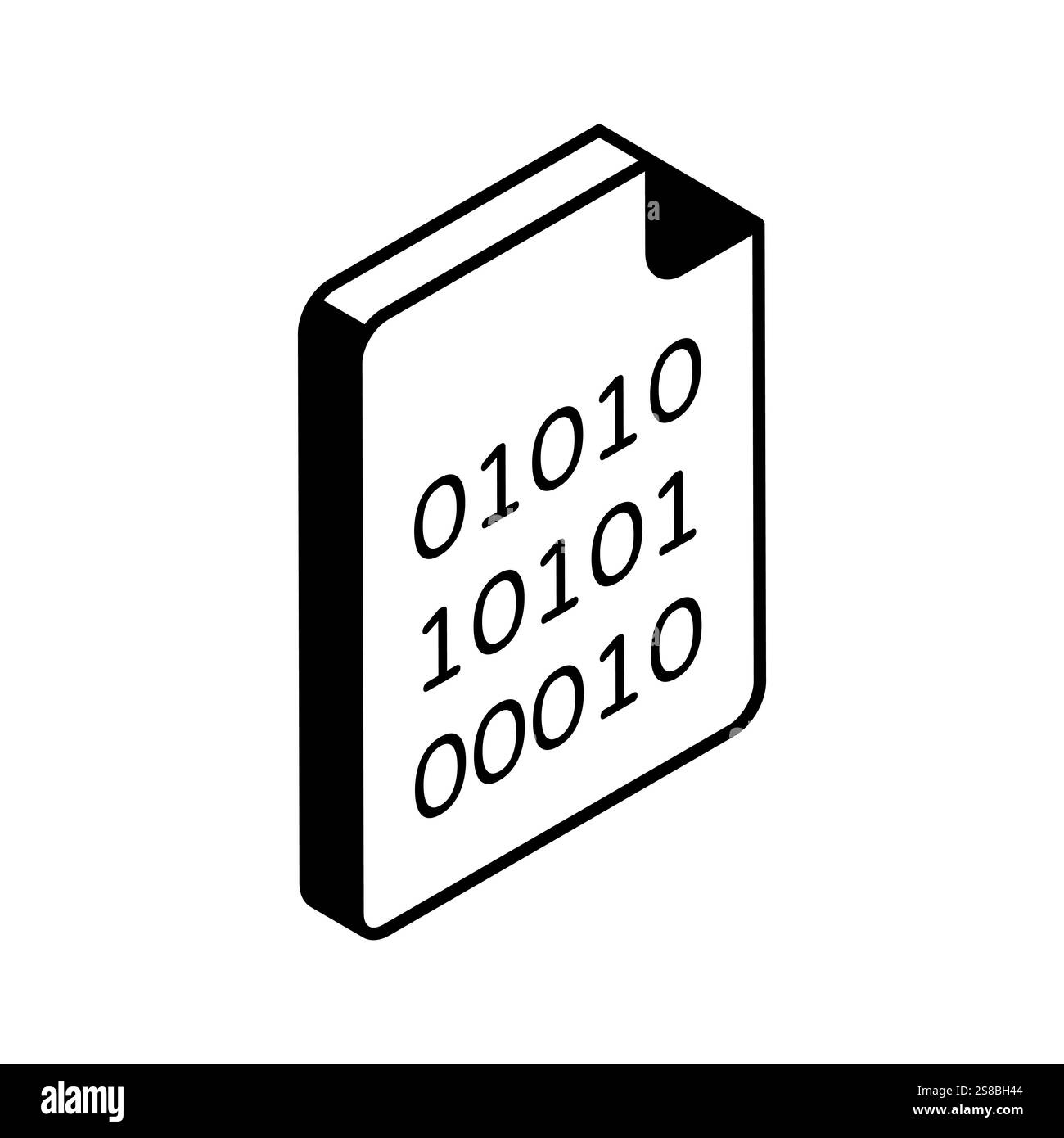 Have a look at this amazing icon of binary coding file Stock Vector ...