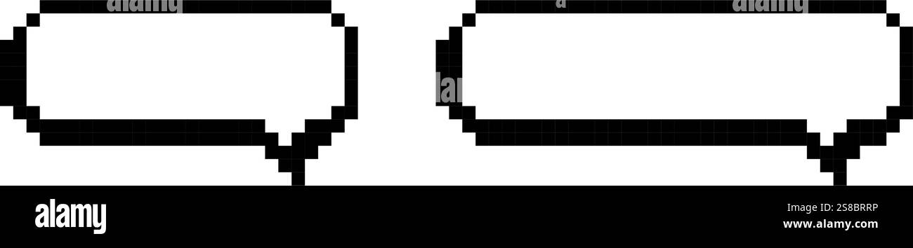 Speech bubble pixel art icon set Stock Vector Image & Art - Alamy