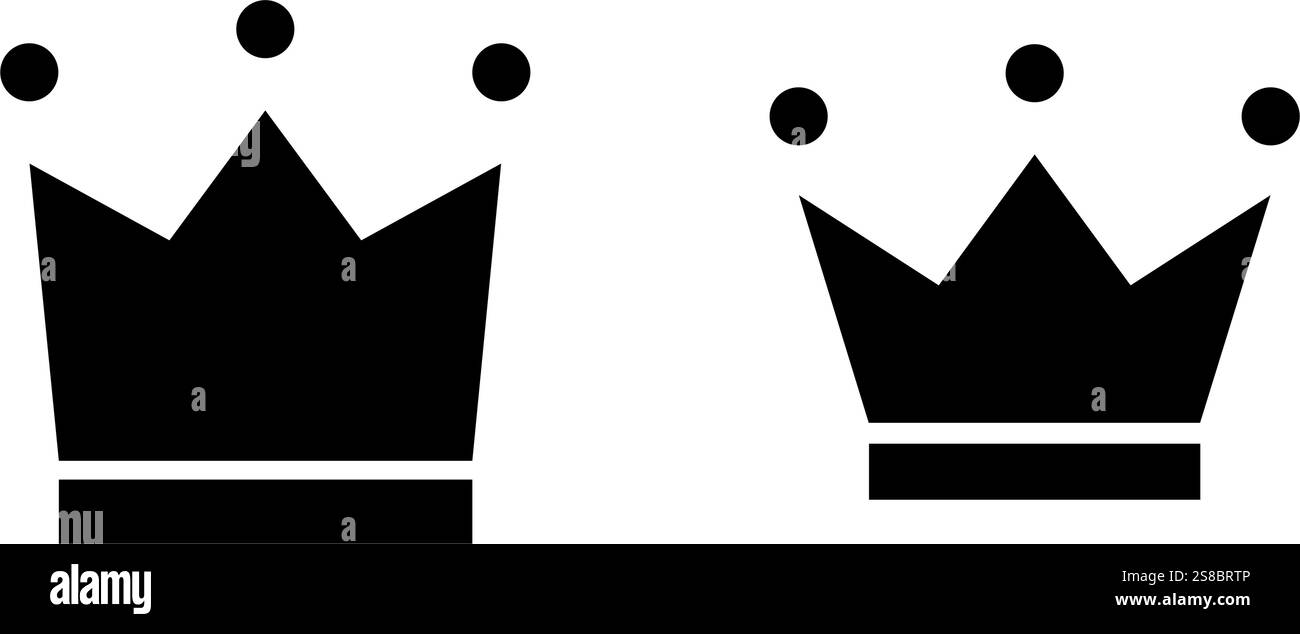 Crown icon set simple design Stock Vector Image & Art - Alamy