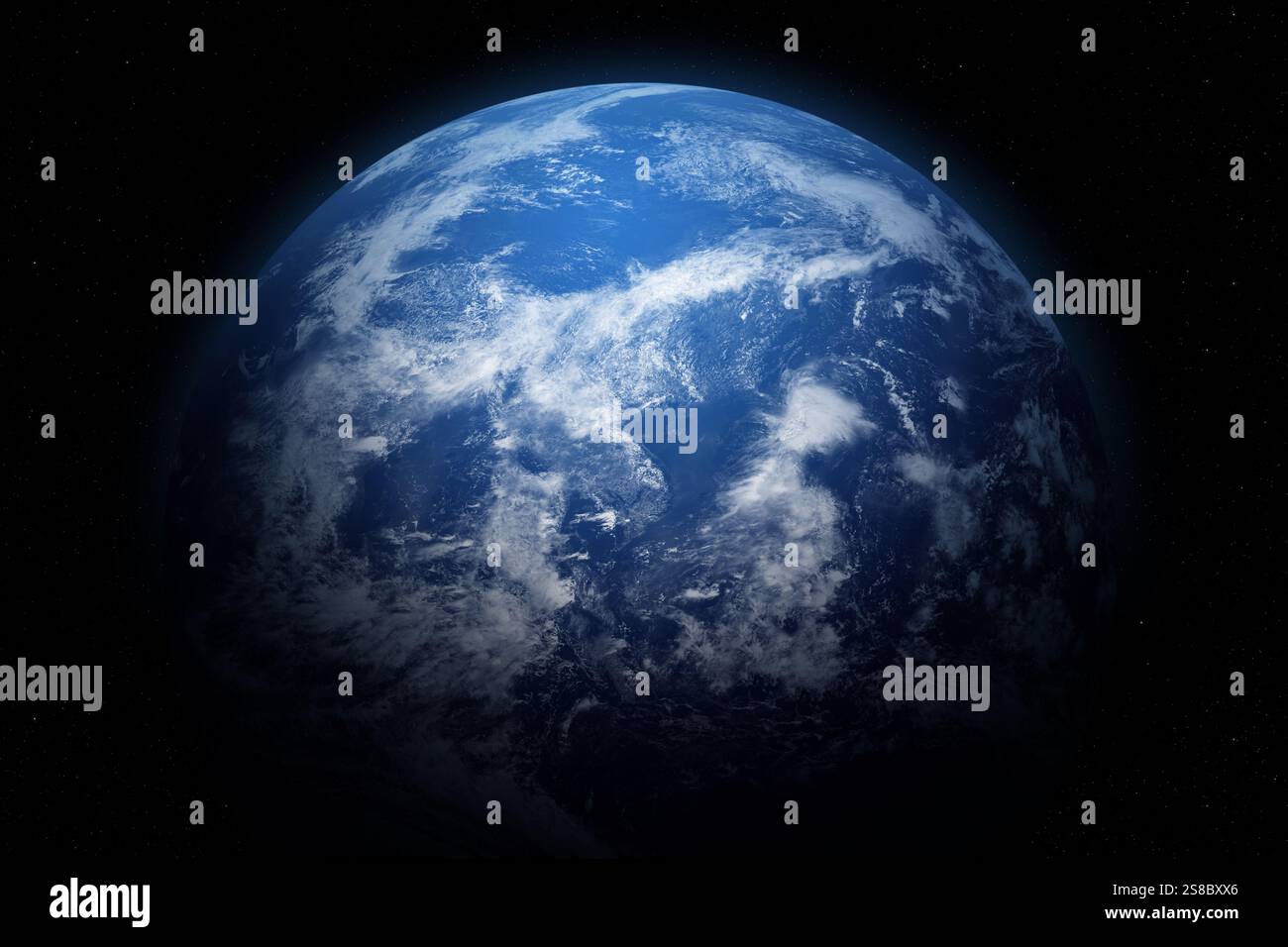 Blue planet Earth.. Space wallpaper with Earth in outer space. The ...