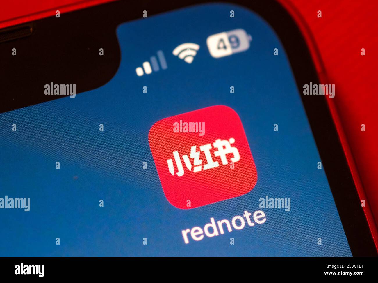 Berlin, Germany. 21st Jan, 2025. The Chinese social media app RedNote ...