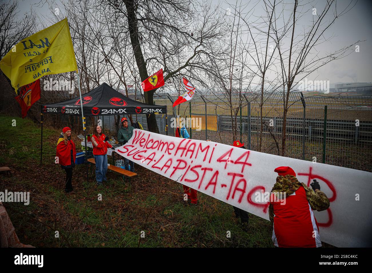 Ferrari Supporters Fiorano, Italy. 21st Jan, 2025. Ferrari supporters for the first time ...