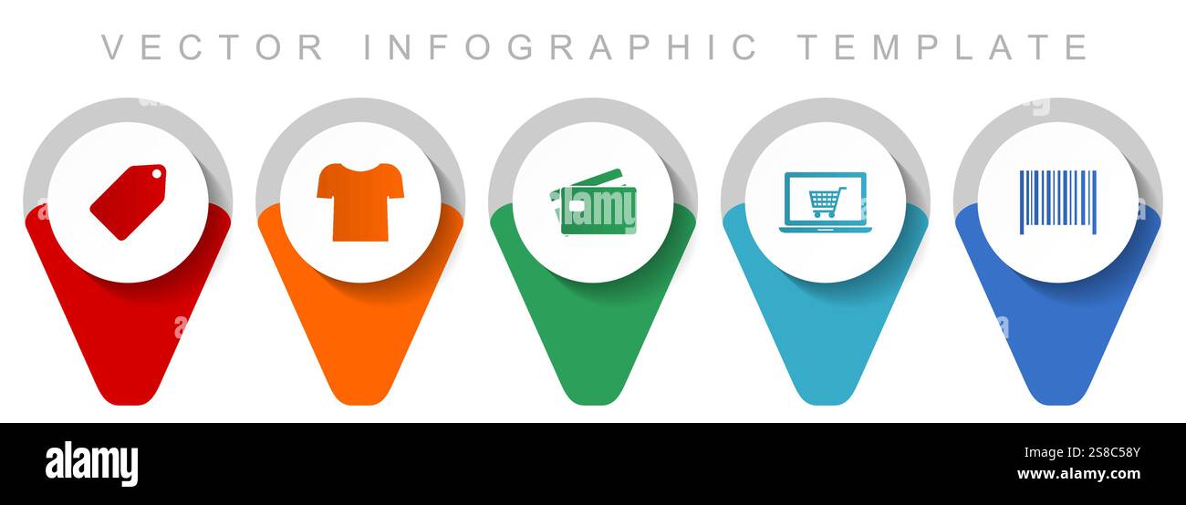 Shop and trade pointer collection, miscellaneous icons such as ticket ...