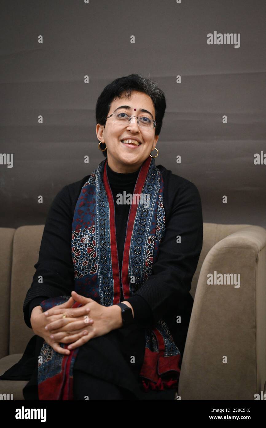 NEW DELHI, INDIA - JANUARY 21: AAP Leader Atishi seen during an ...