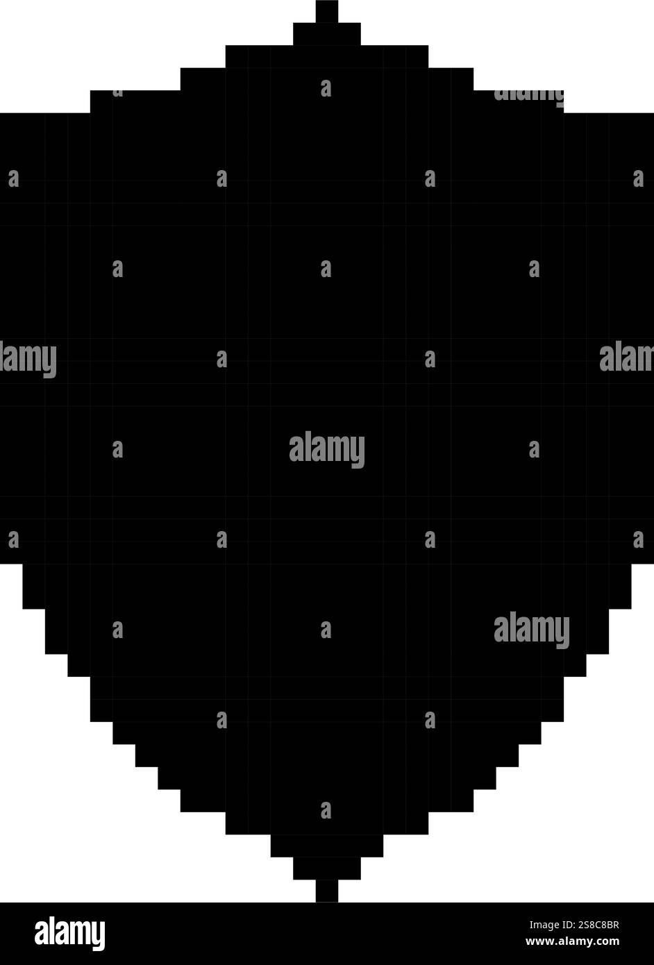 Shield pixel art icons simple design Stock Vector