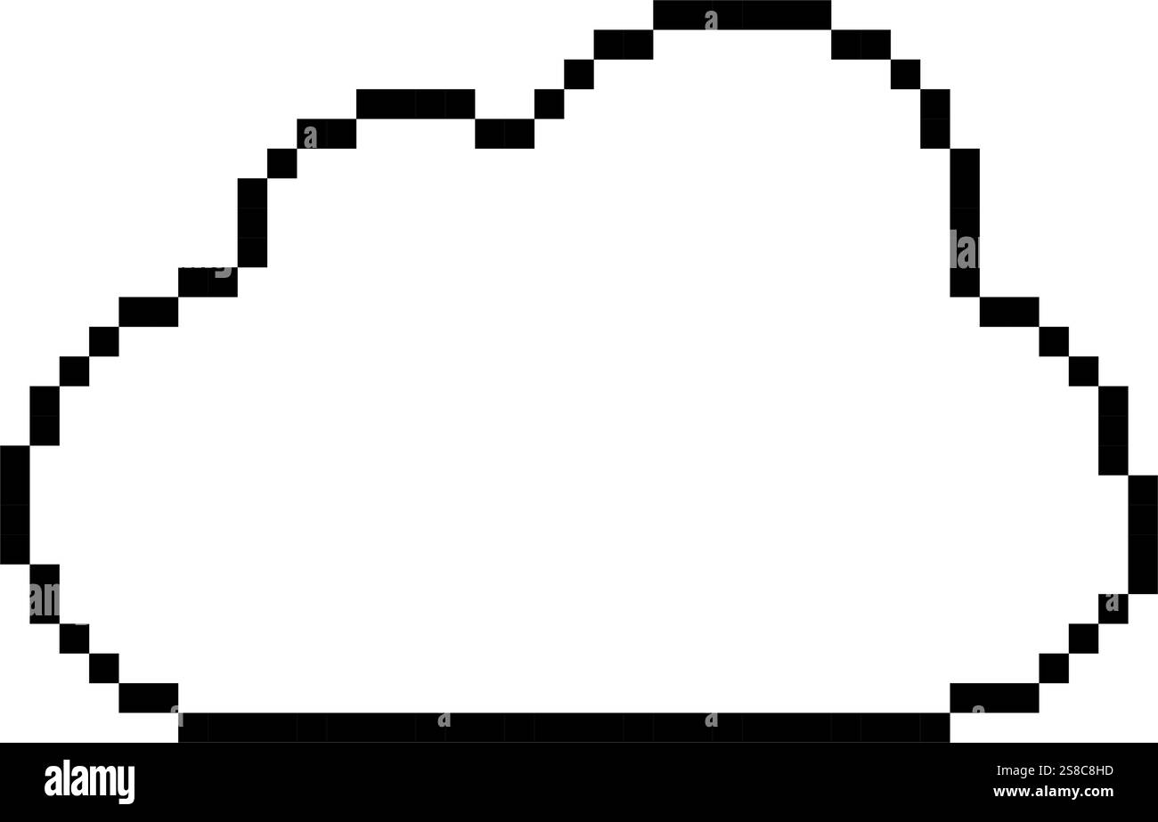 Cloud icon pixel effect simple design Stock Vector Image & Art - Alamy