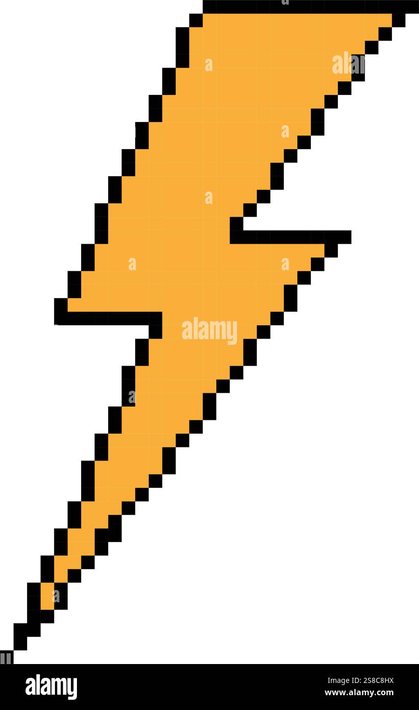 Flash icon pixel art simple design Stock Vector Image & Art - Alamy