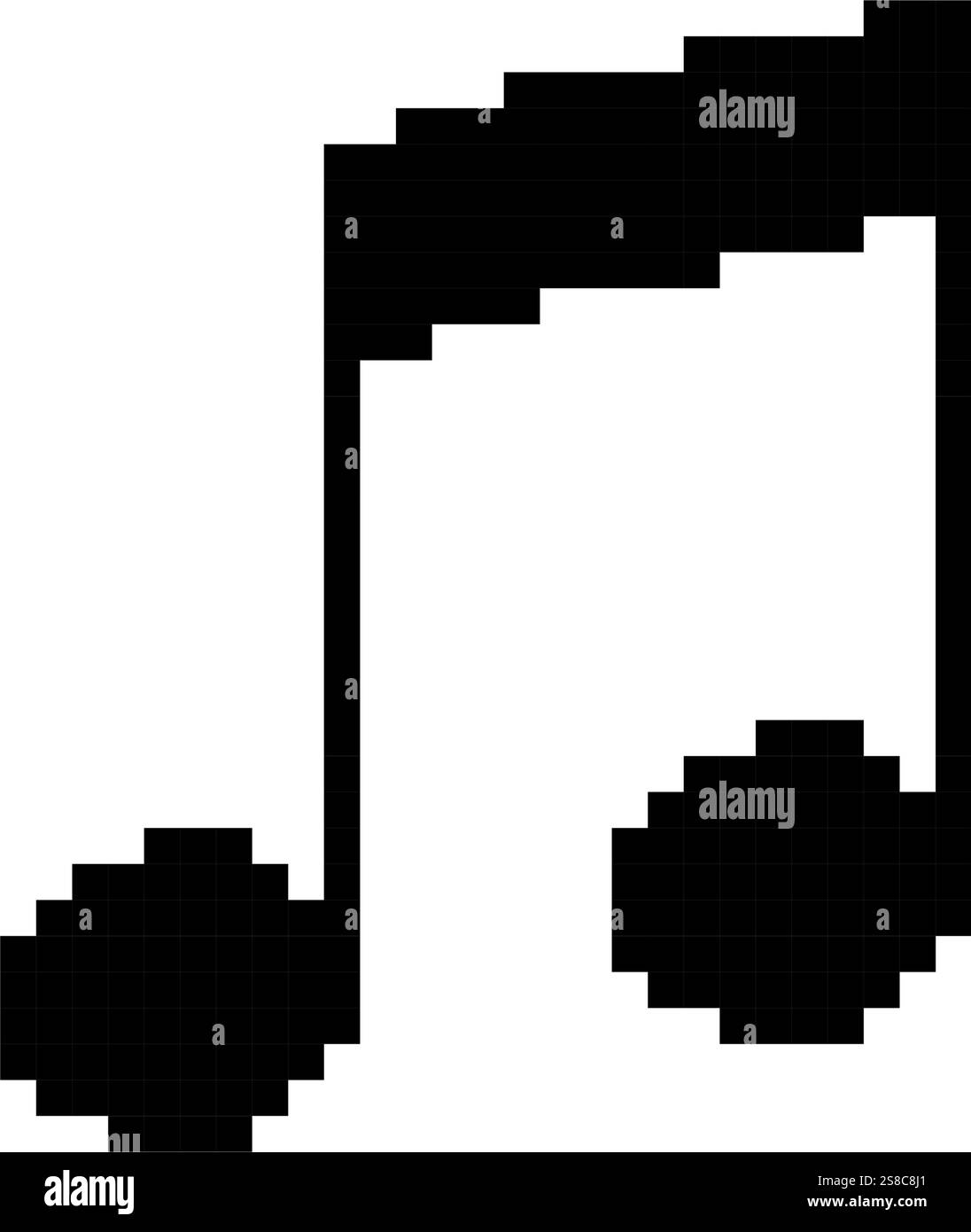 Music notes icon pixel effect simple design Stock Vector Image & Art ...