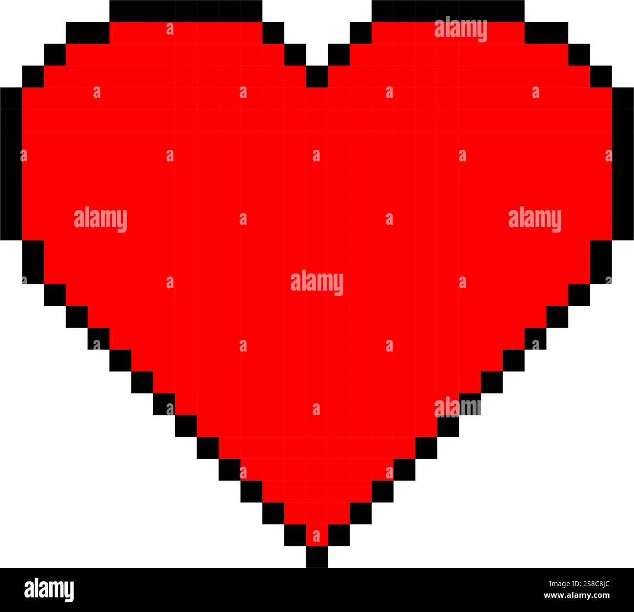 Heart icon pixel effect simple design Stock Vector Image & Art - Alamy