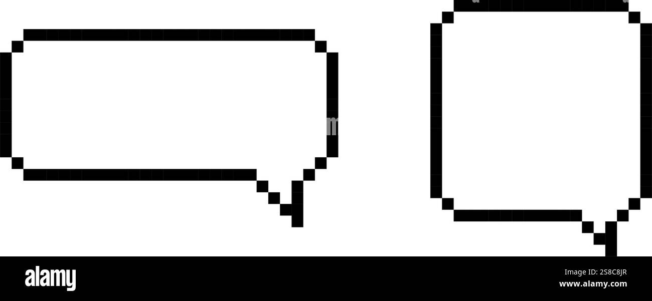 Speech bubble icon pixel effect simple design Stock Vector Image & Art ...