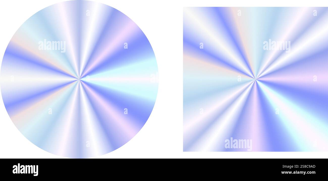 Holographic object sticker circle and square Stock Vector Image & Art ...