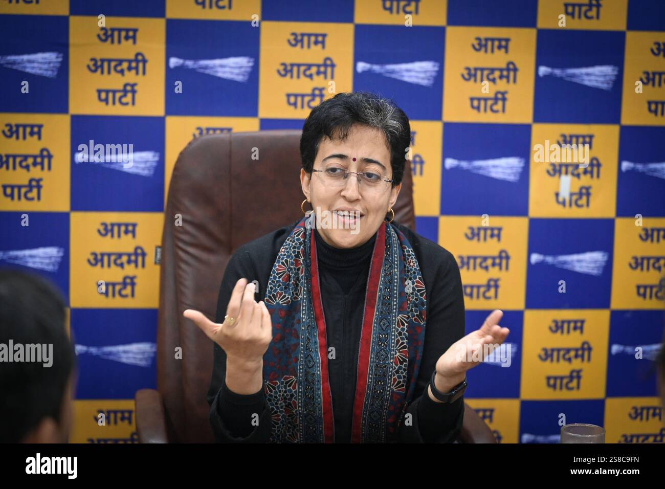New Delhi, India. 21st Jan, 2025. NEW DELHI, INDIA - JANUARY 21: AAP ...